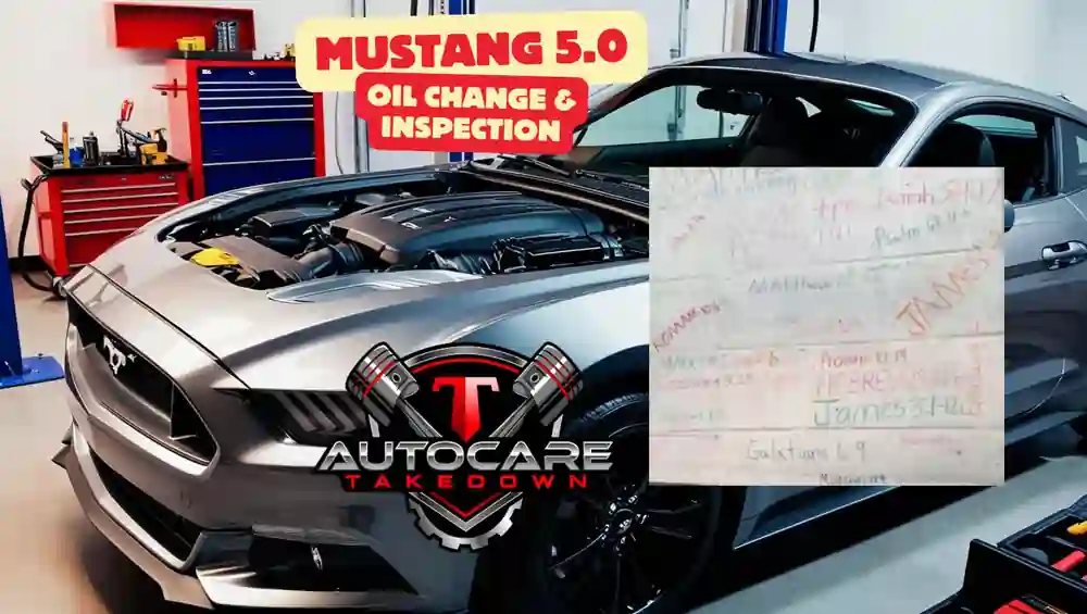 decorative image for mustang oil change and vehicle inpection blog post