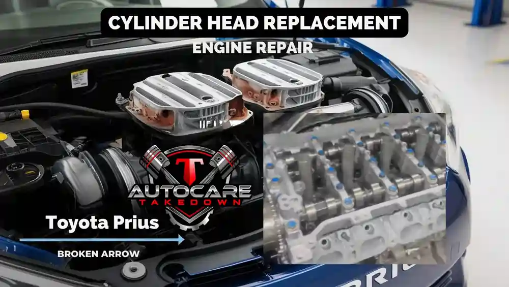 featured image for blog post about cylinder head replacement on a toyota prius engine at T Autocare Takedown auto repair in Broken Arrow