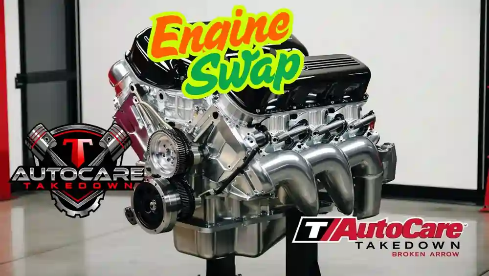 featured image for engine swap blog post for t autocare takedown auto repair