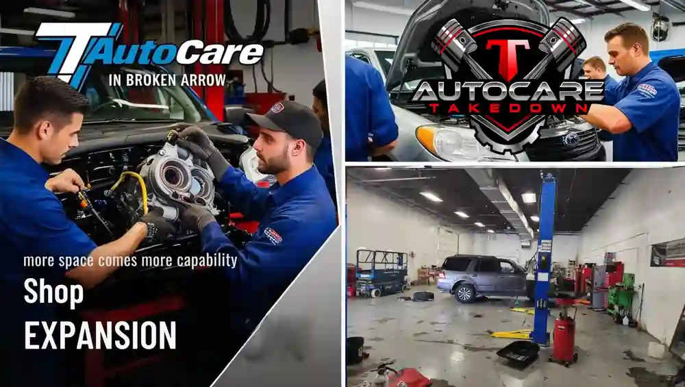 featured image for blog post about shop expansion at T Autocare Takedown auto repair in Broken Arrow