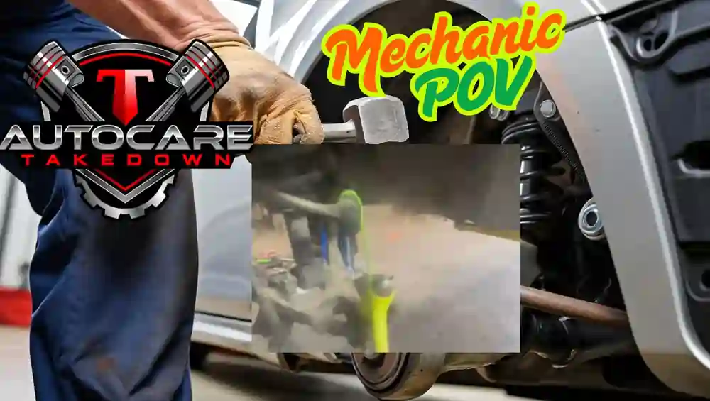 featured image for blog post about mechanic pov knocking stubborn suspension part loose at t autocare takedown auto repair