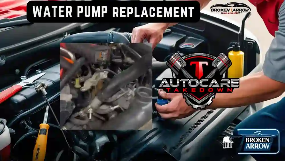 featured imge for blog post about water pump replacement on a Toyota Tundra at T Autocare Takedown auto repair in Broken Arrow